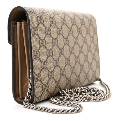 Gucci GG Supreme Monogram Mini Dionysus Chain Wallet Beige Taupe 4 of 11