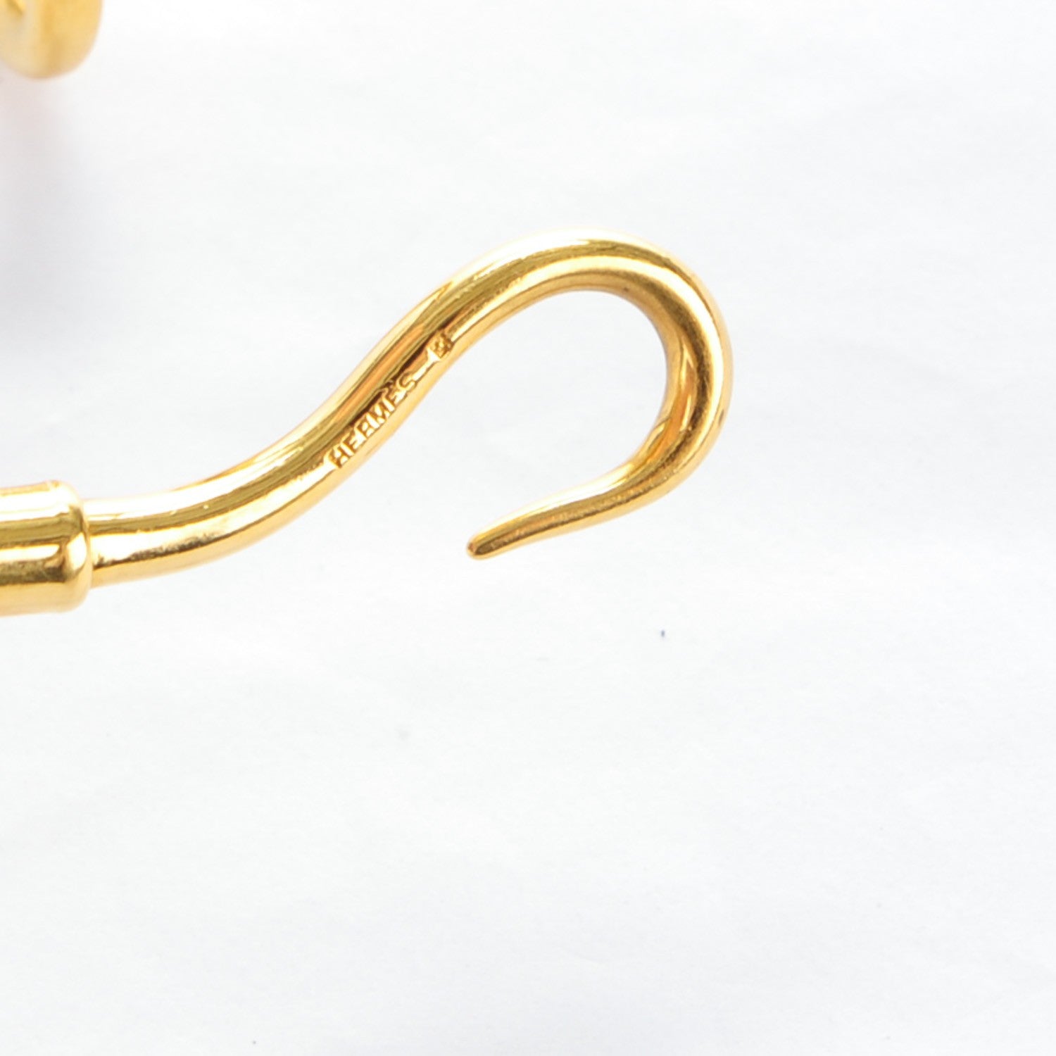 Hermes Leather Jumbo Hook Bracelet Brown 4 of 4