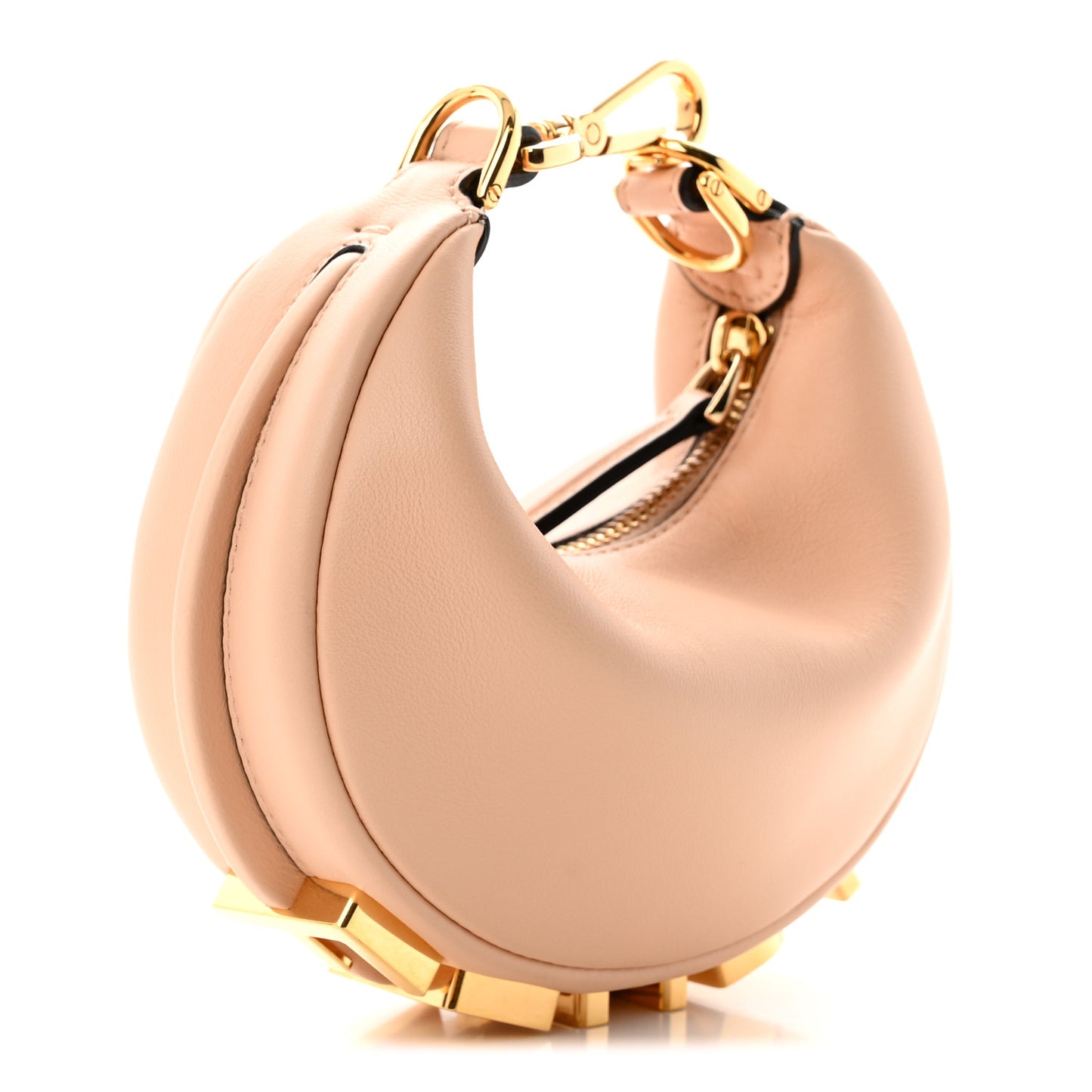 Vitello Grace Matte Nano Fendigraphy Hobo Charm Light Rose