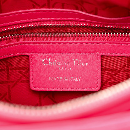 Christian Dior Lambskin Cannage Medium Lady Dior Fuchsia 6 of 13