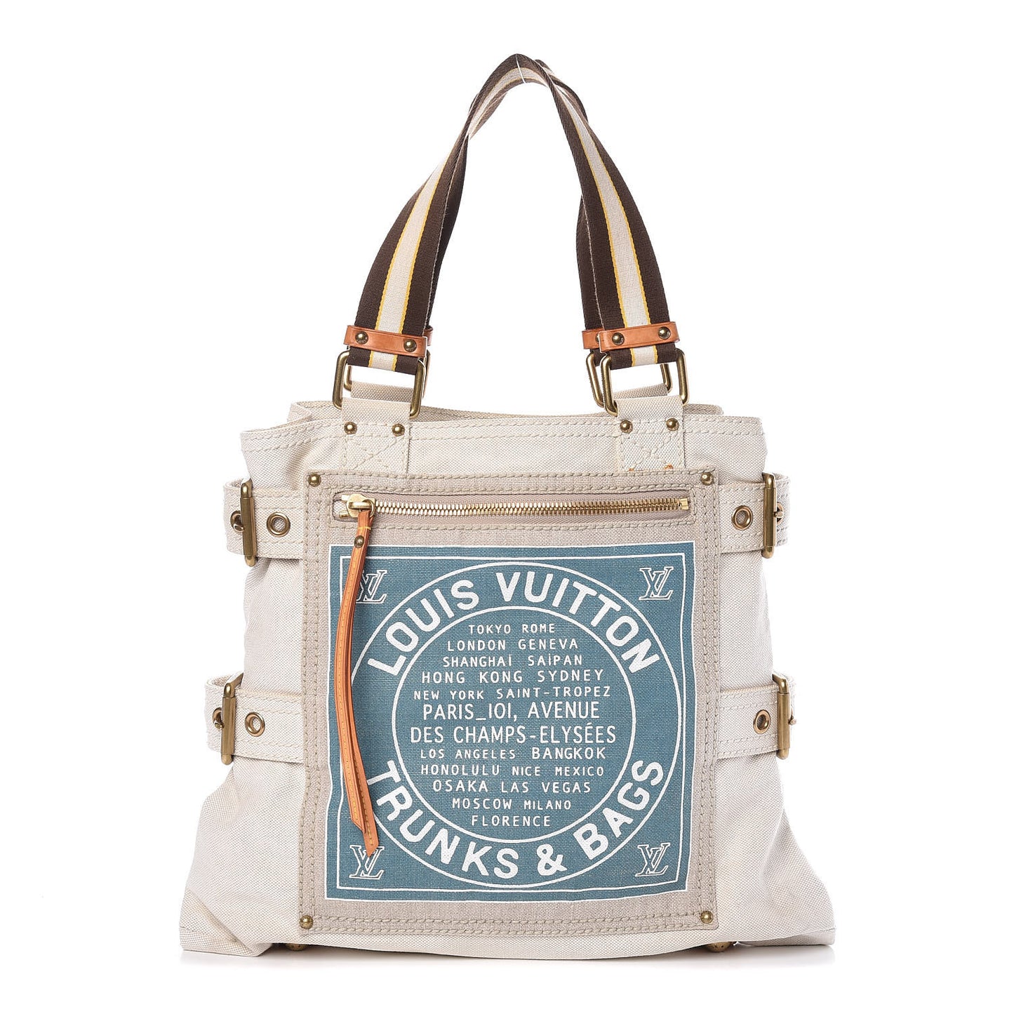 Toile Globe Shopper Cabas MM Blue
