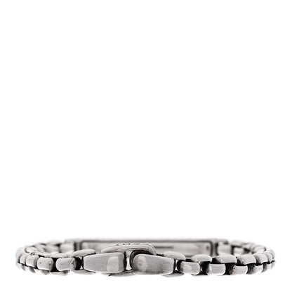 David Yurman Sterling Silver Box Chain ID Bar Bracelet 2 of 3