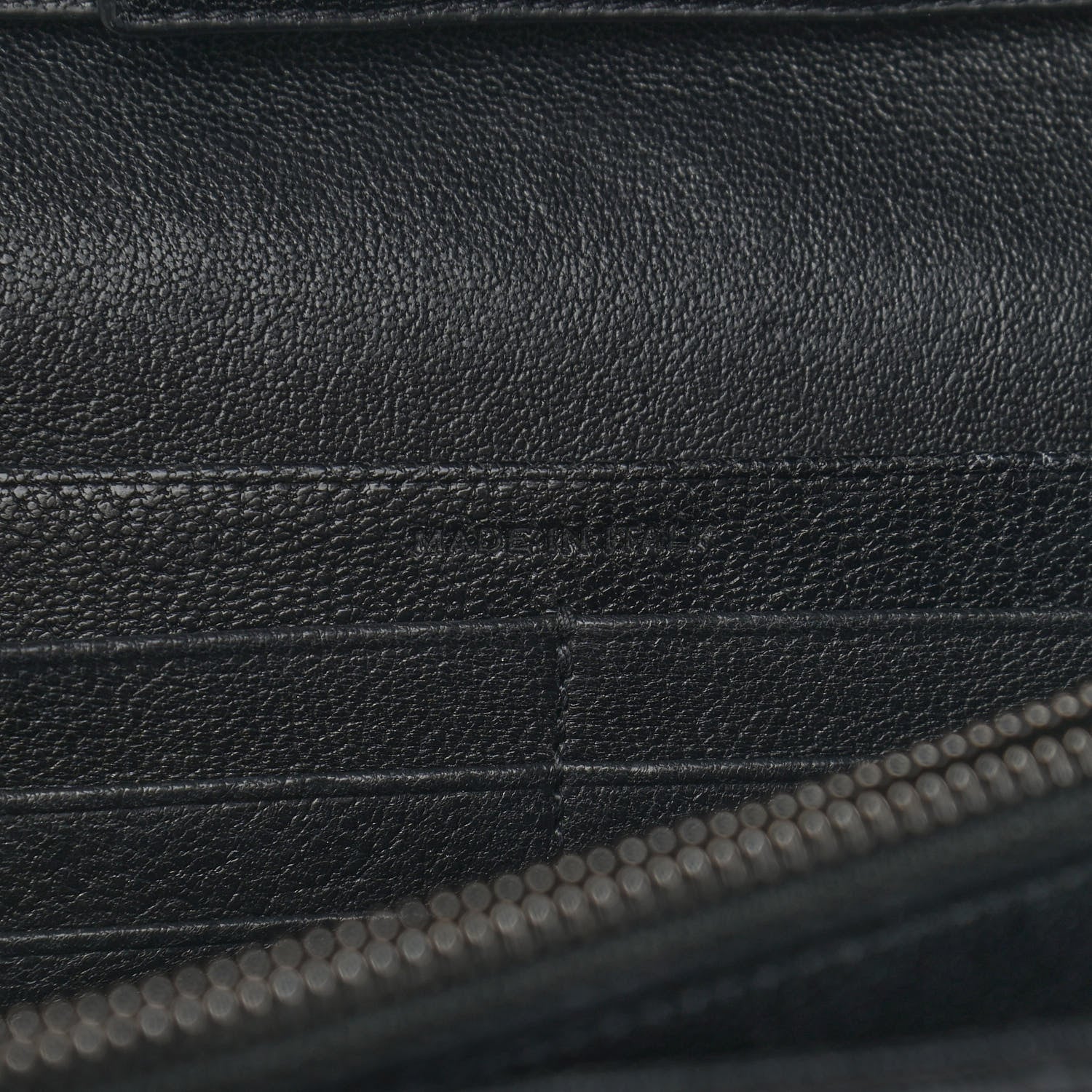 Saint Laurent Sheepskin Tri-Quilt Monogram Envelope Chain Wallet Black 7 of 11