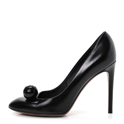 Louis Vuitton Glazed Calfskin Betty Pumps 37.5 Black 1 of 10