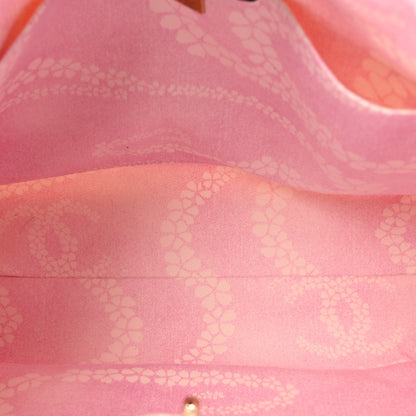 Chanel Printed Denim Quilted Coco Beach Shopping Tote Pink White 6 of 13