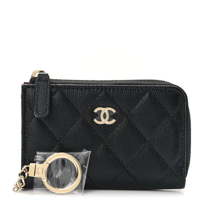 Chanel Caviar Quilted Key Holder Case Black 1 of 8