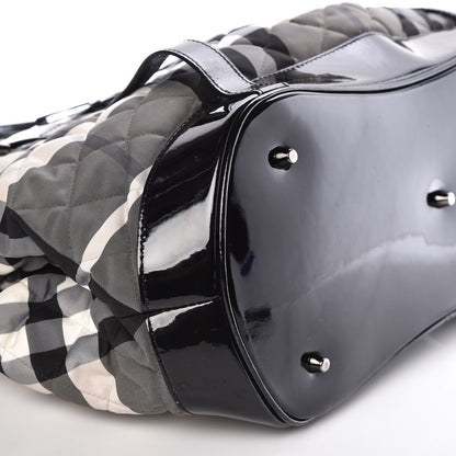 Burberry Patent Smoked Check Quilted Beaton Black 8 of 8