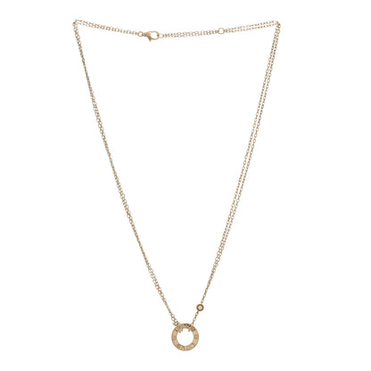 Cartier 18K Yellow Gold 2 Diamond LOVE Necklace 3 of 4