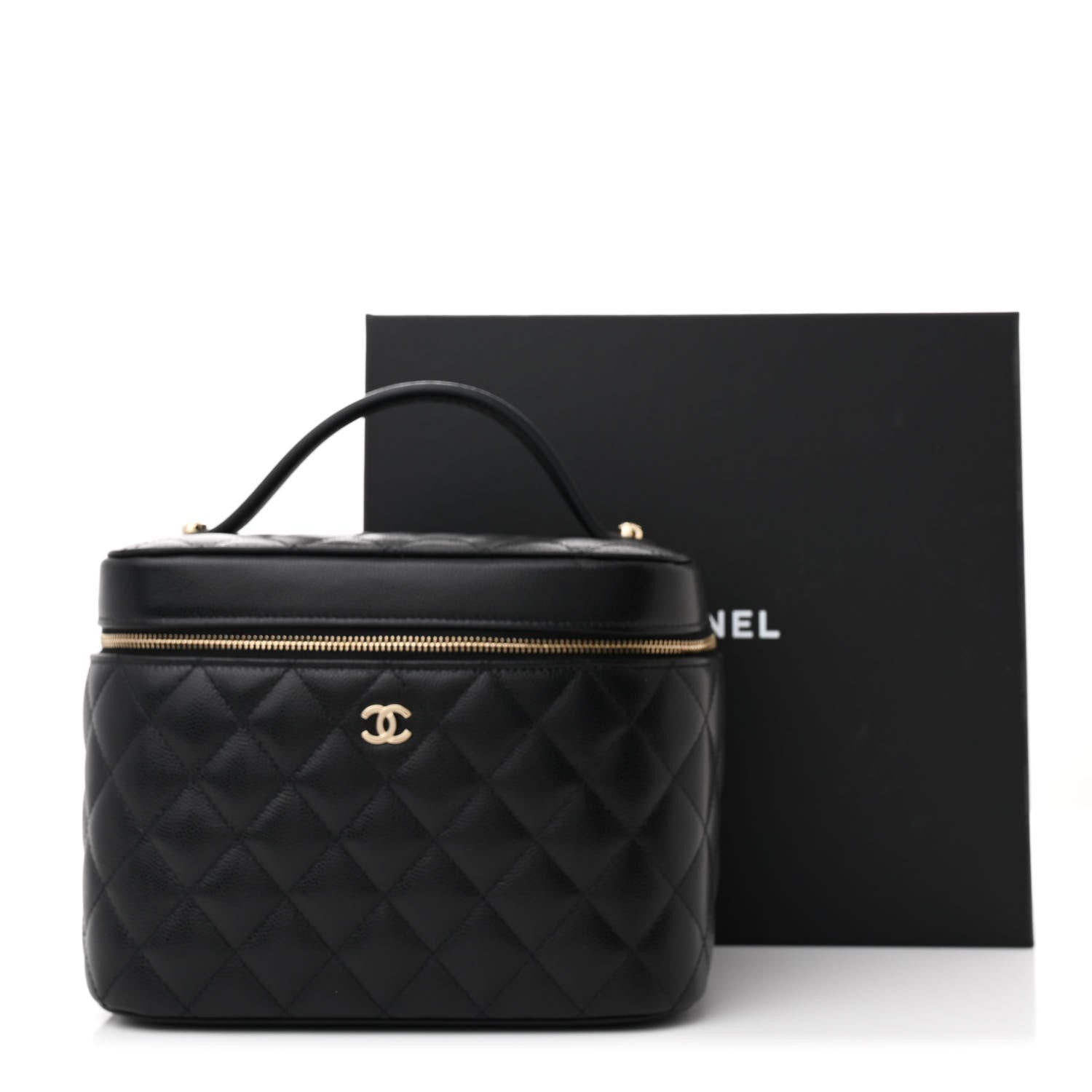 Chanel Caviar Quilted Large Vanity Pouch Black 11 of 11