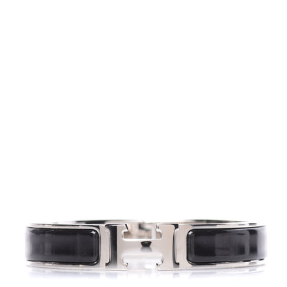 Hermes Enamel Narrow Clic Clac H Bracelet GM Black 1 of 6