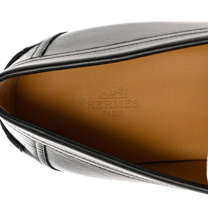 Hermes Calfskin Charrette Loafers 44 Black 7 of 13