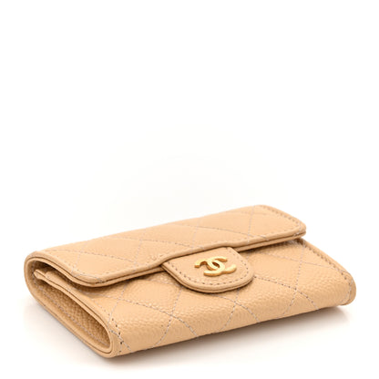 Chanel Caviar Quilted Flap Card Holder Light Beige 4 of 10