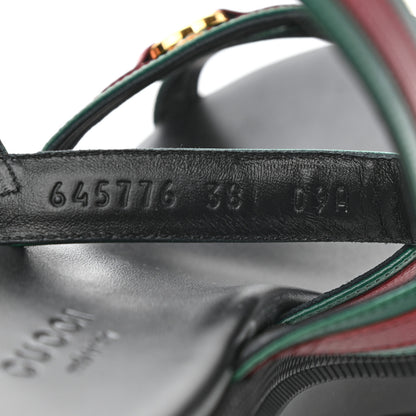 Gucci Nappa Platform Lug Sole Sandals 38 Black 8 of 9
