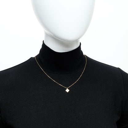 Van Cleef & Arpels 18K Yellow Gold Mother of Pearl Sweet Alhambra Pendant Necklace 2 of 5