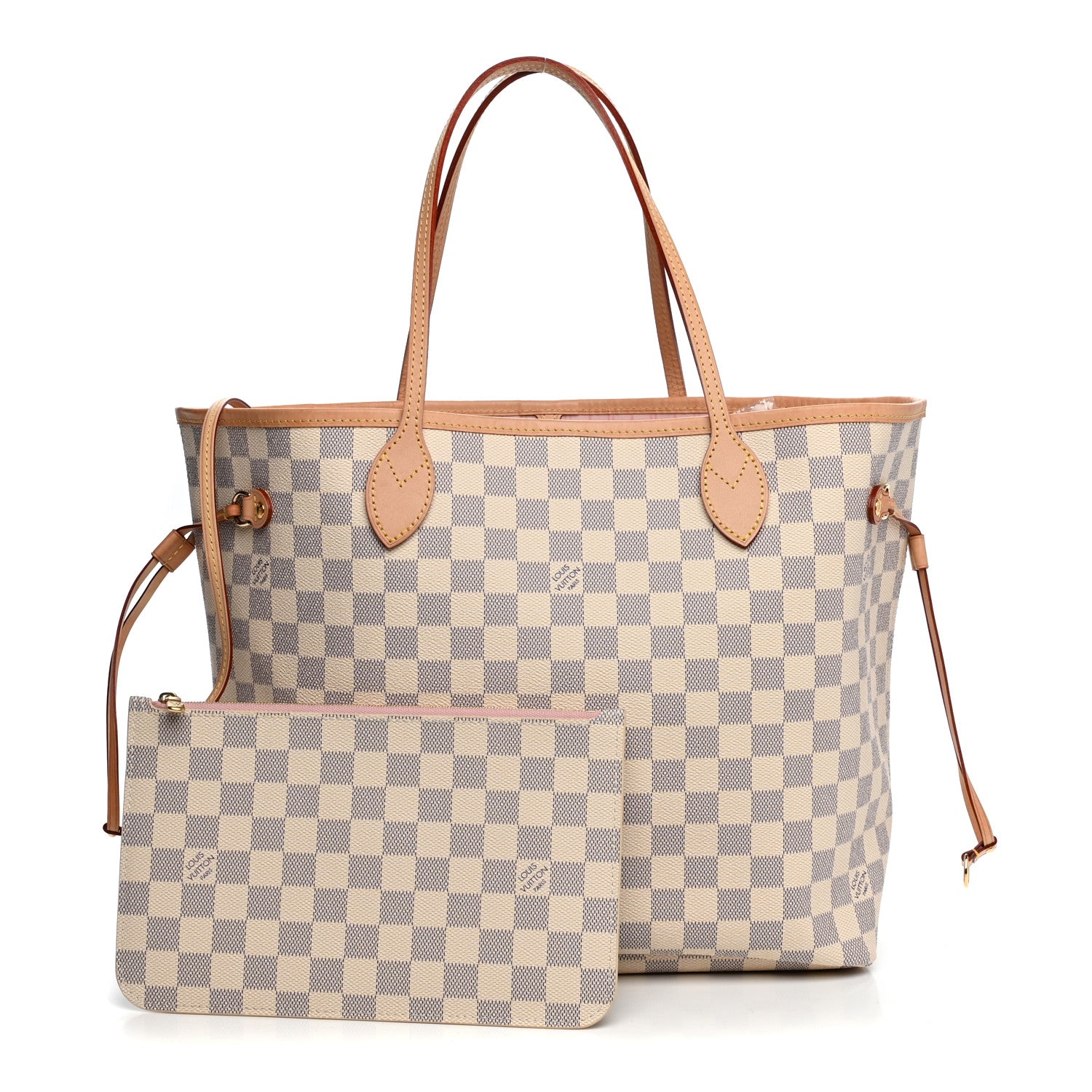 Louis Vuitton Damier Azur Neo Neverfull MM Rose Ballerine 1 of 10