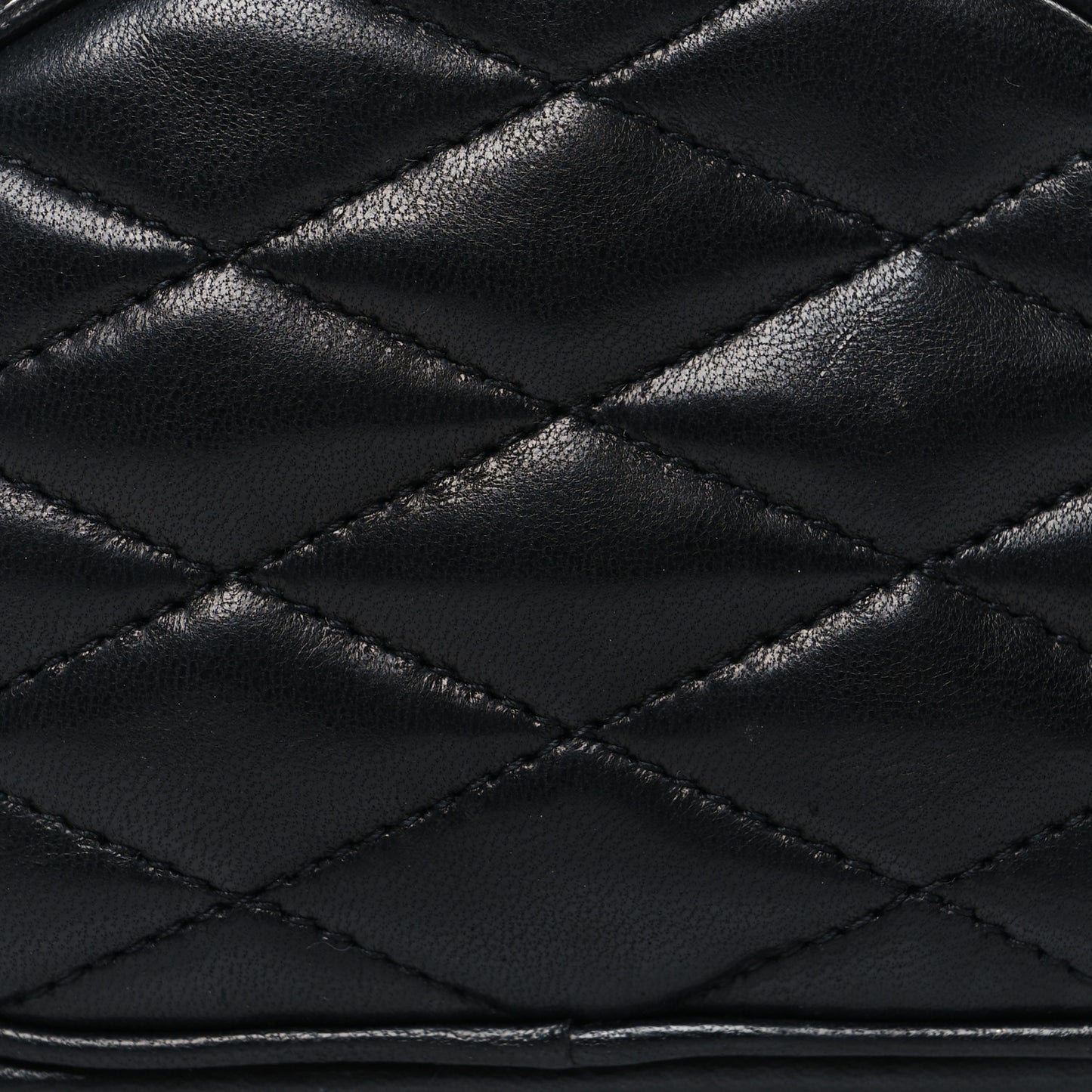 Lambskin Quilted Lolita Cosmetic Pouch Black