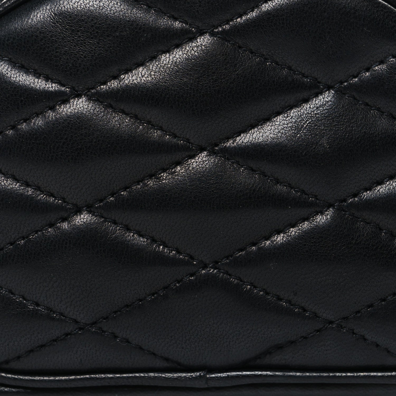 Saint Laurent Lambskin Quilted Lolita Cosmetic Pouch Black 8 of 9
