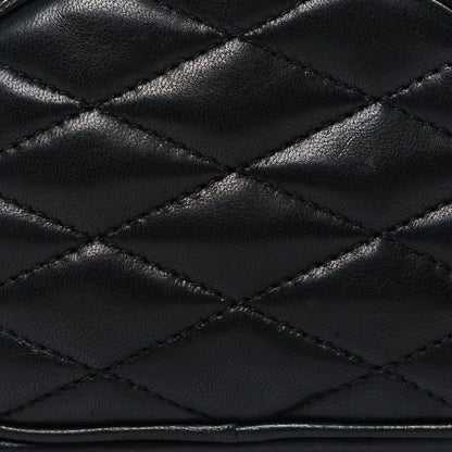 Saint Laurent Lambskin Quilted Lolita Cosmetic Pouch Black 8 of 9