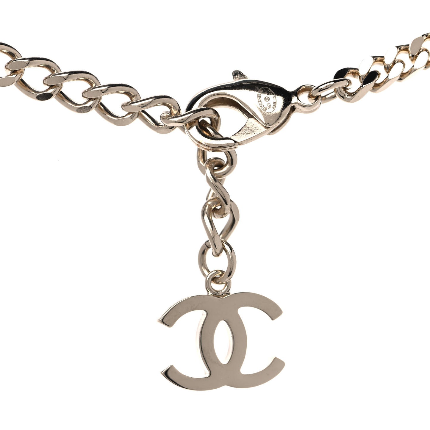 Crystal Chain CC Choker Gold Silver