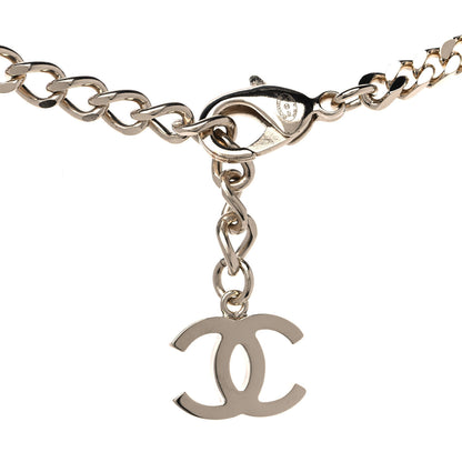 Chanel Crystal Chain CC Choker Gold Silver 3 of 4