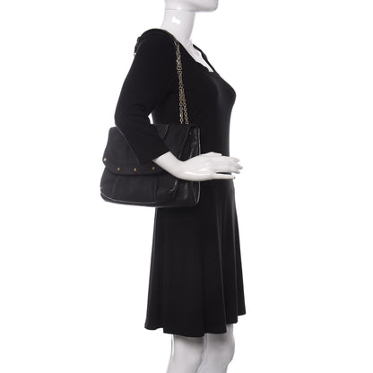 MCM Grained Calfskin Studded Shoulder Bag Black 2 of 10