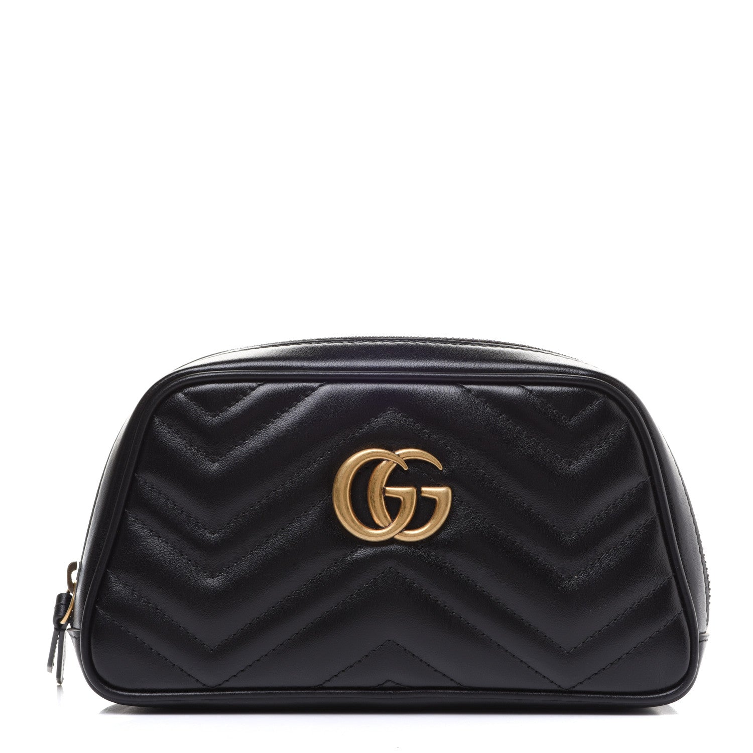 Gucci Calfskin Matelasse GG Marmont Wristlet Black 3 of 12