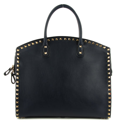 Valentino Garavani Vitello Rockstud Dome Shopper Marine 1 of 8