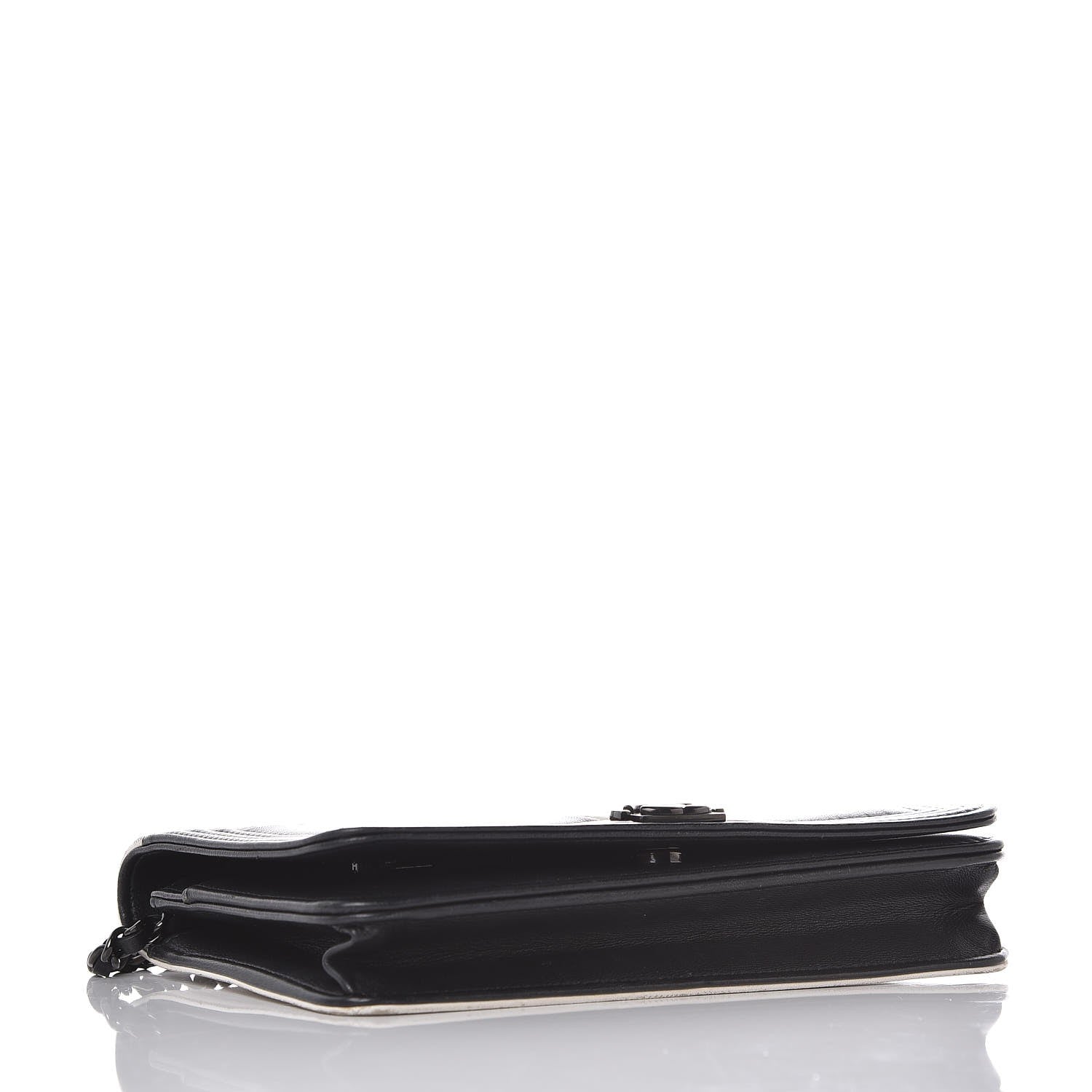 Chanel Lambskin Boy Wallet on Chain WOC So Black 4 of 9