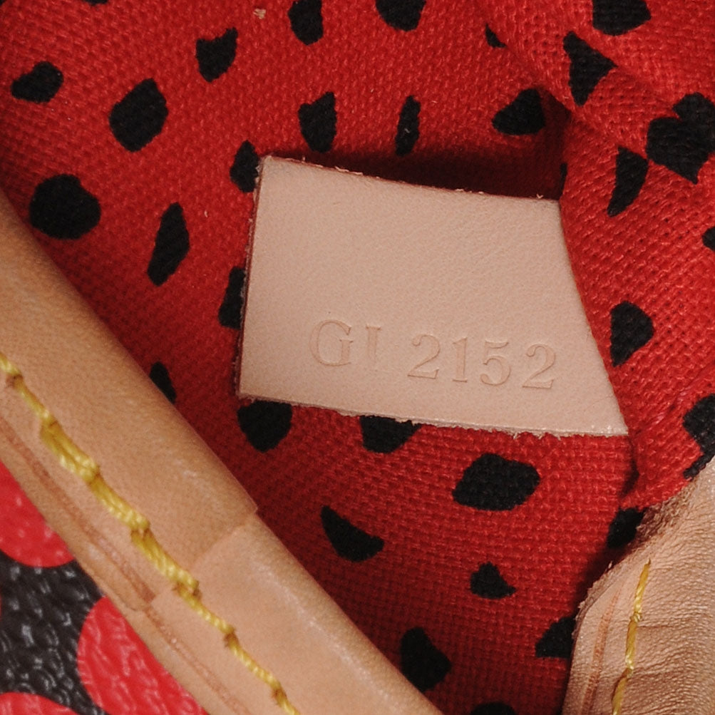 Monogram Kusama Waves Neverfull MM Red