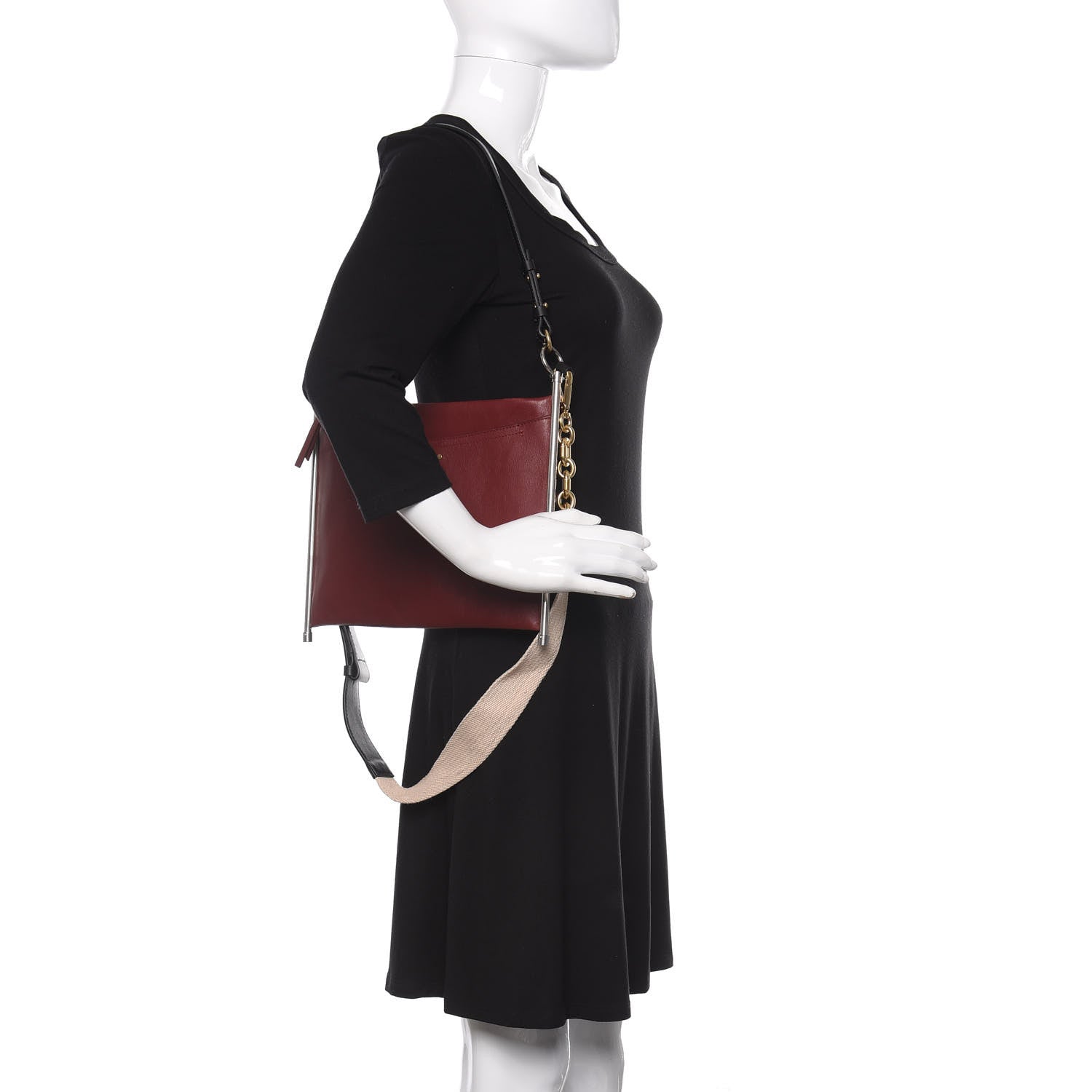 Chloe Smooth Calfskin Medium Roy Clutch Plum Purple 3 of 11