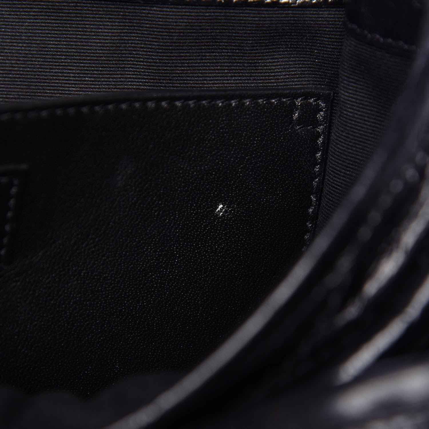 Saint Laurent Crinkled Calfskin Matelasse Monogram Baby Niki Chain Satchel Black 13 of 14
