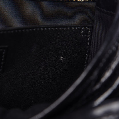 Saint Laurent Crinkled Calfskin Matelasse Monogram Baby Niki Chain Satchel Black 13 of 14