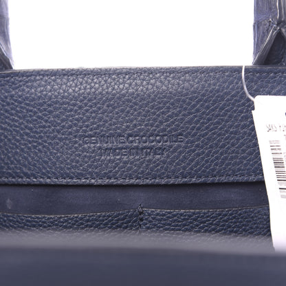 Nancy Gonzalez Calfskin Crocodile Cristie Satchel Navy 8 of 12