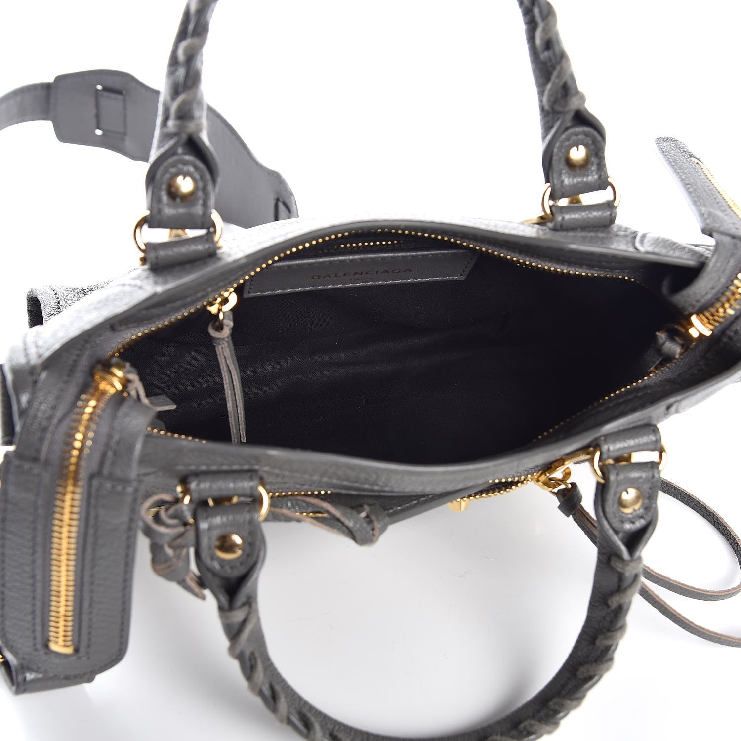 Balenciaga Chevre Gold Metallic Edge Hardware Mini City Gris Acier 5 of 7