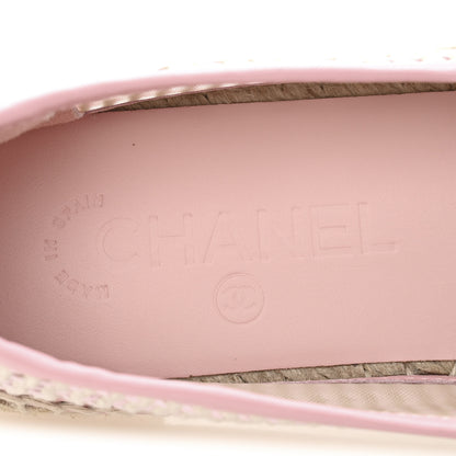 Chanel Mesh Lambskin CC Espadrilles 39 Light Pink Beige 8 of 10
