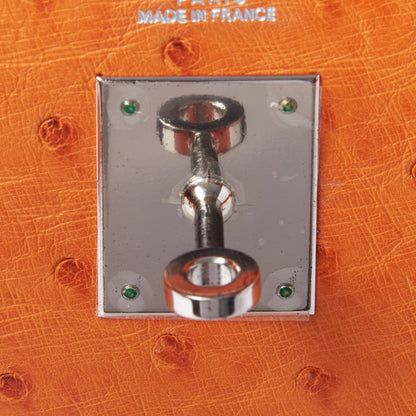 Hermes Ostrich Kelly Sellier 32 Orange 21 of 35