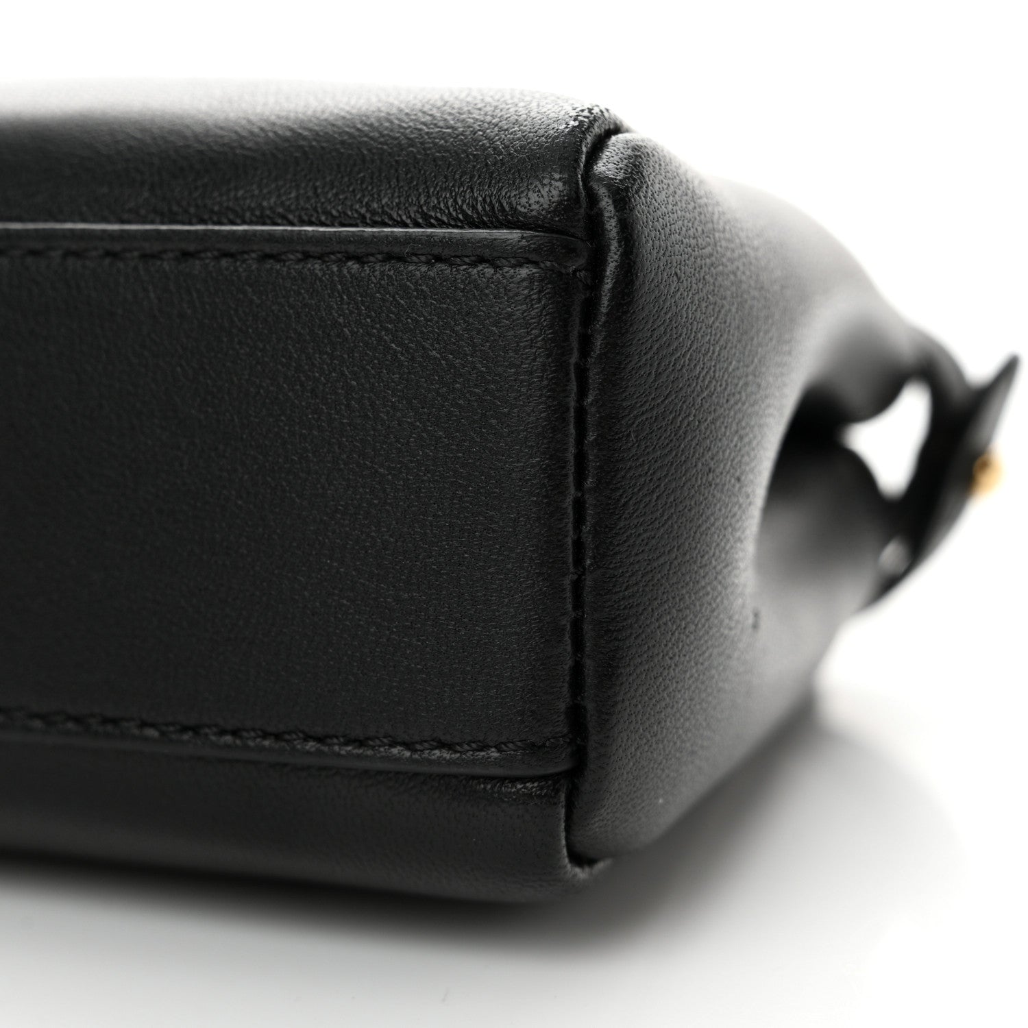 Fendi Nappa Micro Peekaboo Iconic Satchel Black 10 of 11