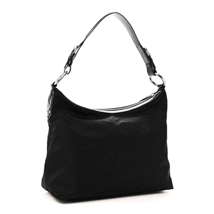 Prada Tessuto Nylon Zip Hobo Black 3 of 9
