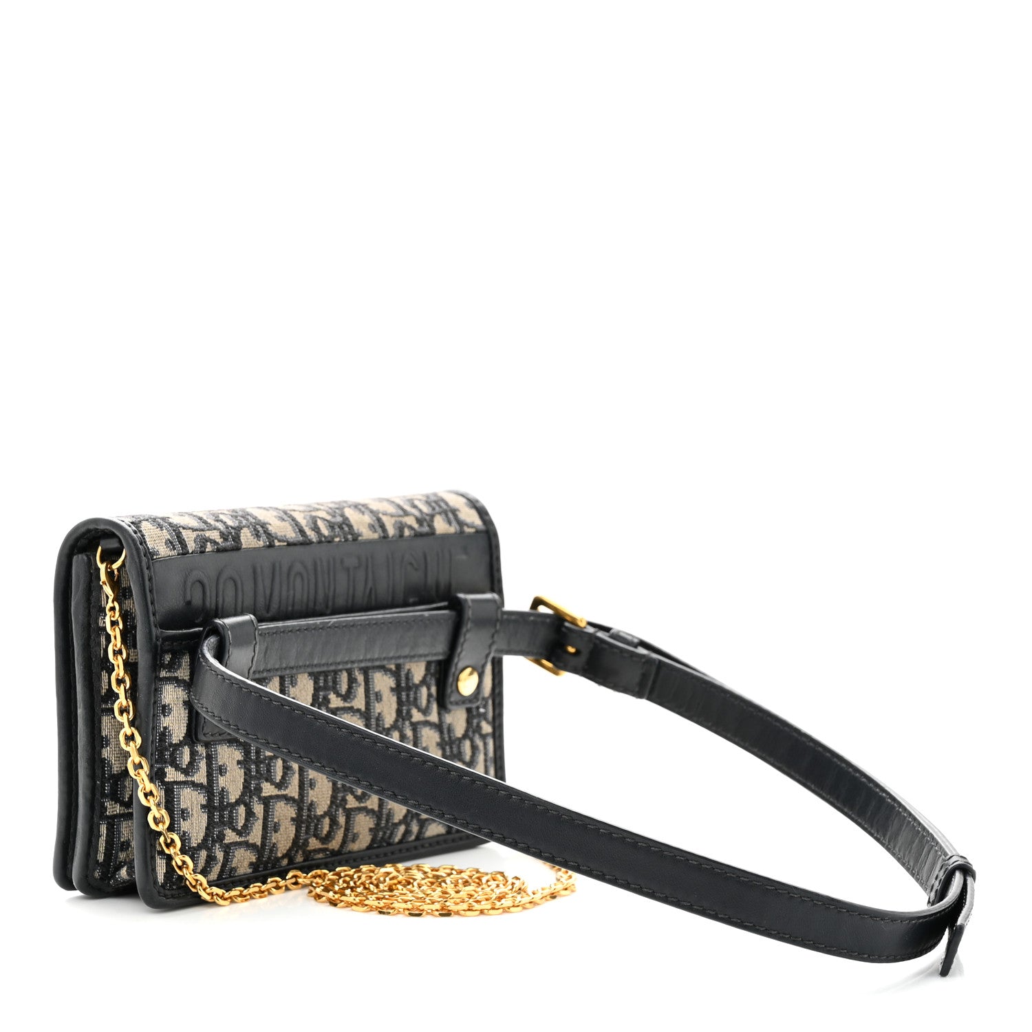 Christian Dior Oblique 30 Montaigne 2-In-1 Pouch Blue 3 of 12