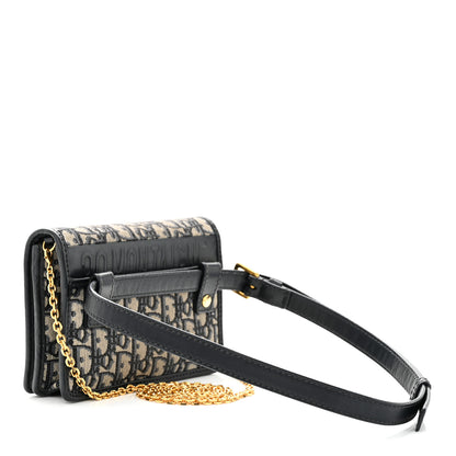 Christian Dior Oblique 30 Montaigne 2-In-1 Pouch Blue 3 of 12