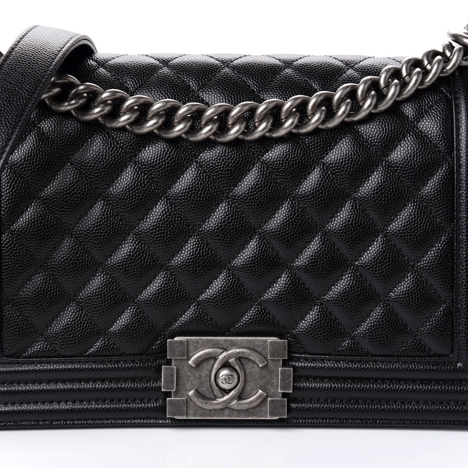 Chanel Caviar Quilted Medium Boy Flap Black 11 of 11
