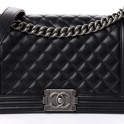 Chanel Caviar Quilted Medium Boy Flap Black 11 of 11
