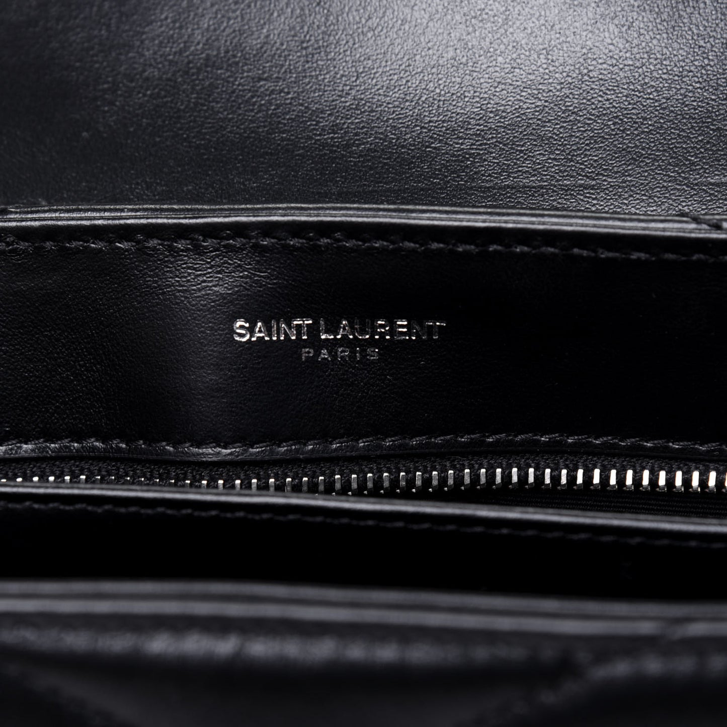 Calfskin Y Quilted Monogram Toy Loulou Crossbody Bag Black