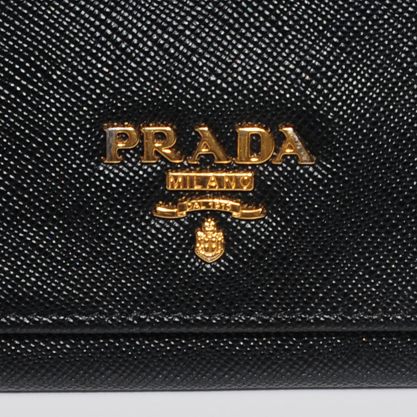 Saffiano Metal Continental Flap Wallet Nero Black