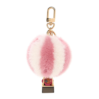 Louis Vuitton Mink Fur Vivienne Balloon Bag Charm Key Holder Pink 1 of 5
