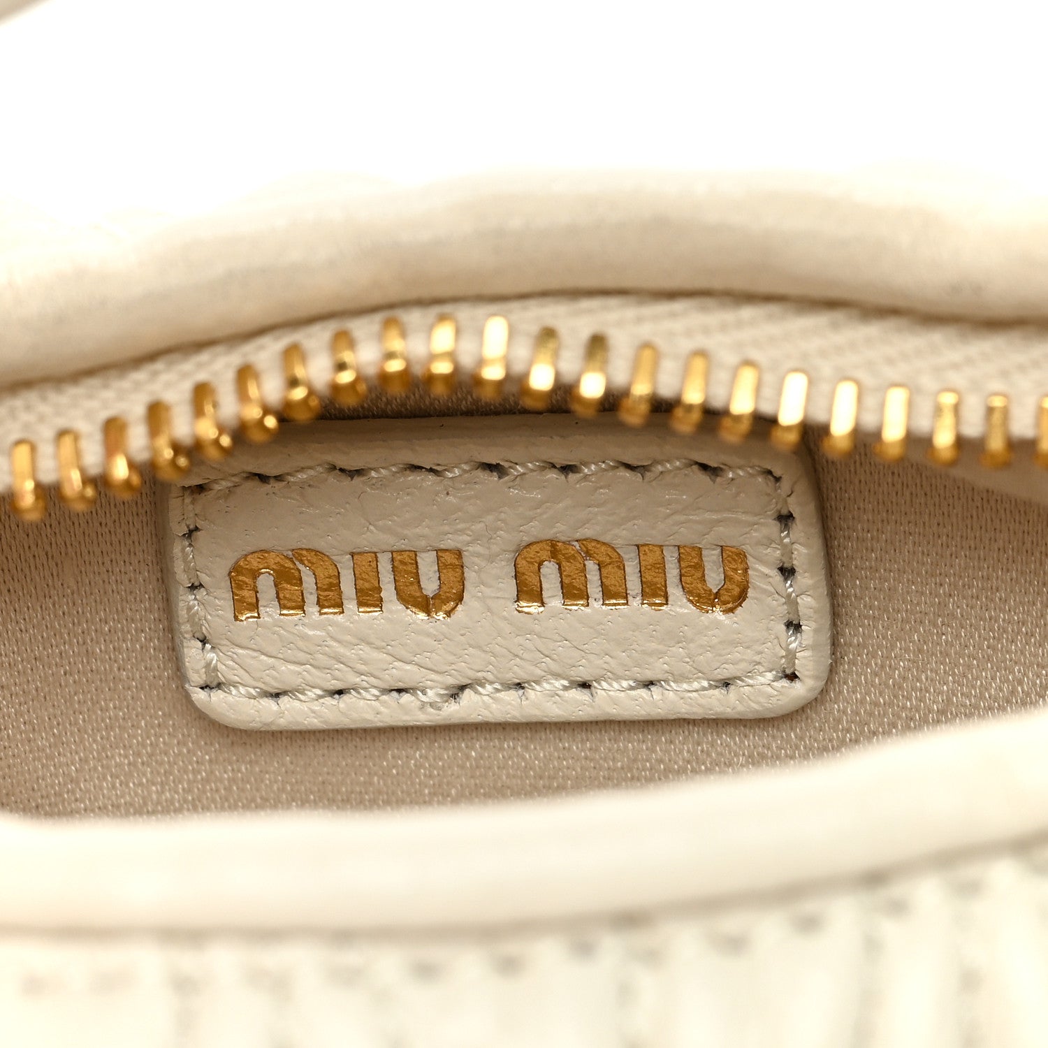 Miu Miu Nappa Matelasse Micro Wander Hobo White 6 of 10