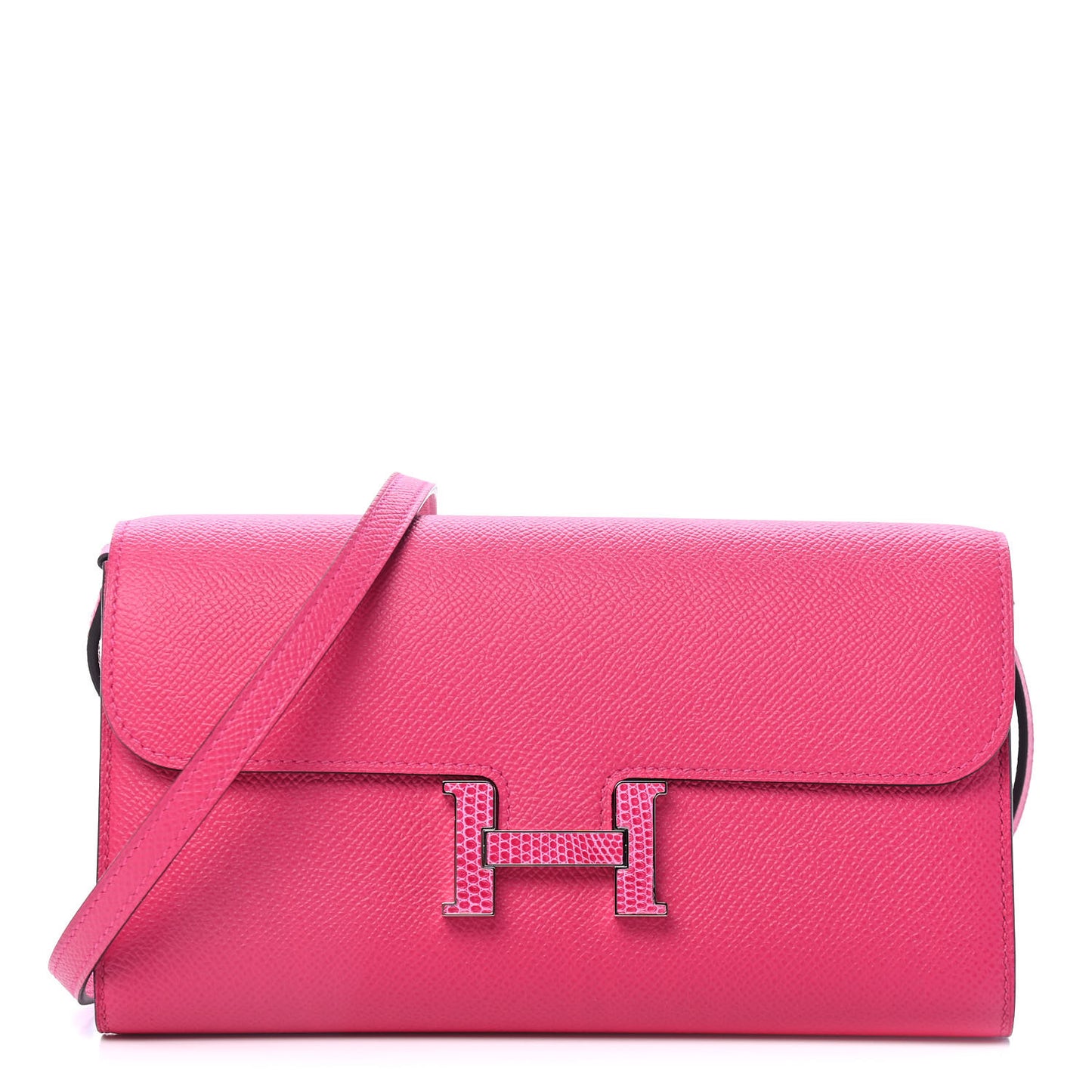 Epsom Lizard Constance Wallet To Go Rose Mexico