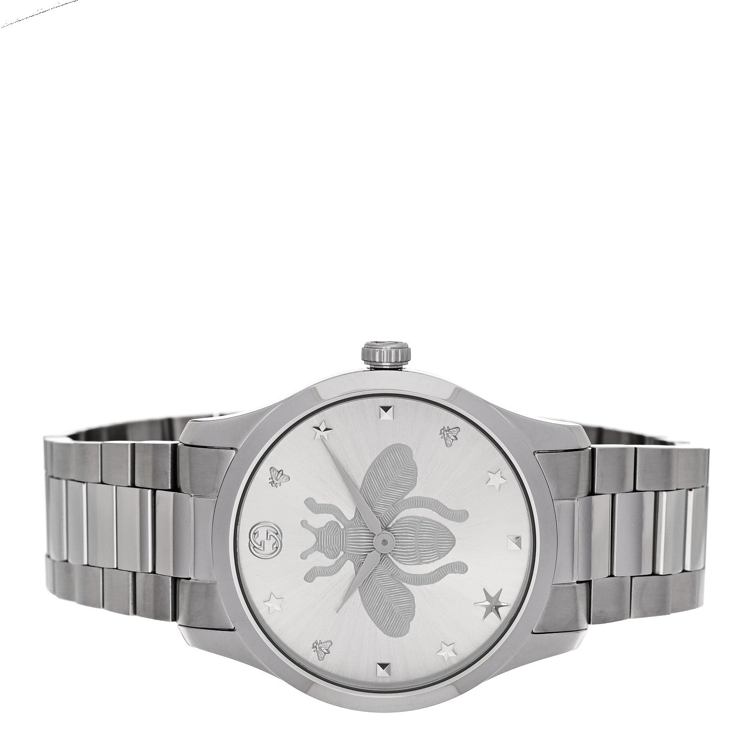Gucci Stainless Steel 38mm G-Timeless Bee Quartz Watch 2 of 5