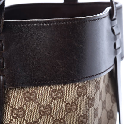 Gucci Monogram Calfskin Tote Dark Brown 13 of 19