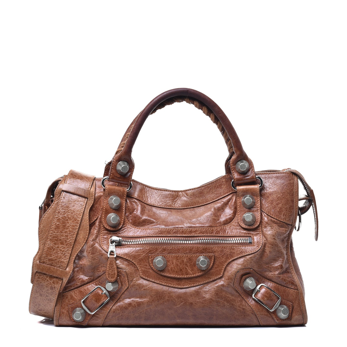 Agneau Giant 21 Silver Hardware City Sienna